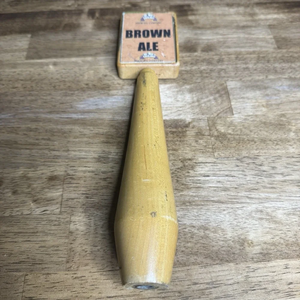 Idaho Brewing Company Brown Ale Beer Tap Handle Wood Vintage Bar Decor